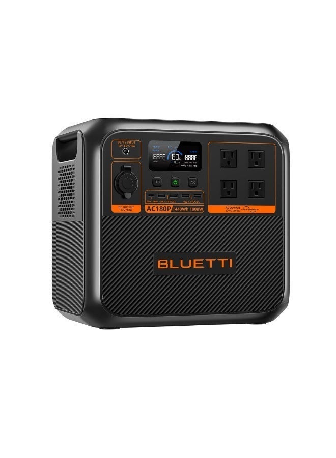 بلويتي محطة طاقة محمولة BLUETTI AC180P بقدرة 1800 واط | بطارية LiFePO₄ بسعة 1440 واط ساعة | شحن سريع | تدعم الطاقة الشمسية | للطوارئ والرحلات والطاقة الاحتياطية - Image 1